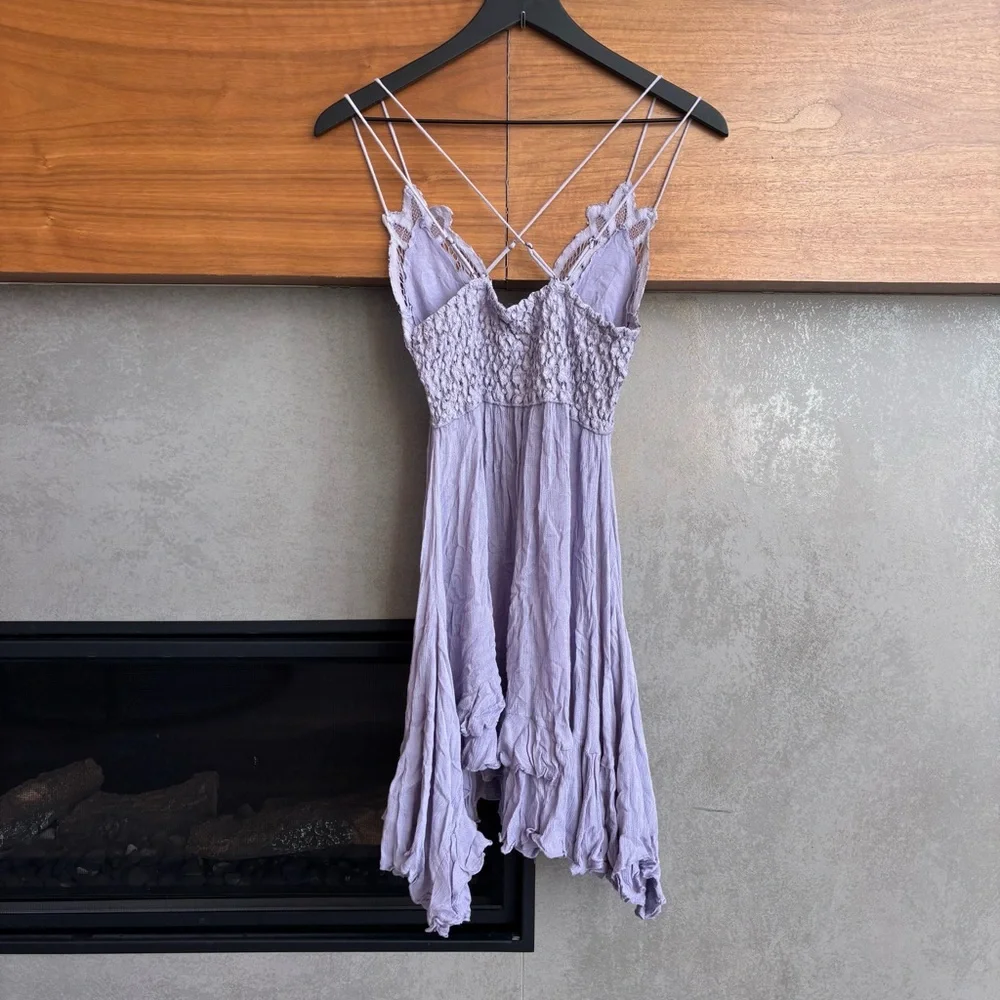 Free People Adella Slip Dress Cloudy Lavender, Size S/P - Picture 9 of 13